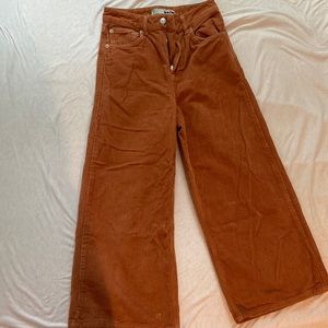 Top shop Orange corduroy, jeans, size 25 wide leg